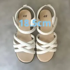 着用少なめ h&m サンダル ストラップ付き 18.5cm 30 ホワイトのサムネイル