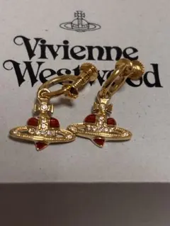 【極美品】Vivienne Westwood オーブ イヤリング ゴールドレッド