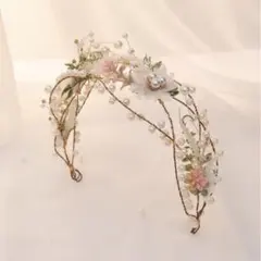 ヘッドドレス カチューシャ  花 パール ウェディング