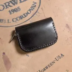 美品】 Alden ホーウィン社製シェルコードバン ブラウン コインケース