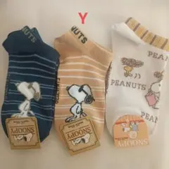 PEANUTS ソックス 3足セット 23〜25cm