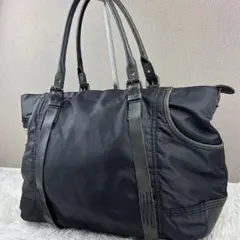 ディーゼル　トートバッグ　ナイロン×レザー　大容量　ボストン　千鳥柄　y2k