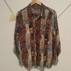 は*迎様 Lサイズ アーノルドパーマー 総柄 レーヨン シャツ