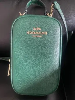 COACH グリーン ショルダーバッグ　【値下げ可】