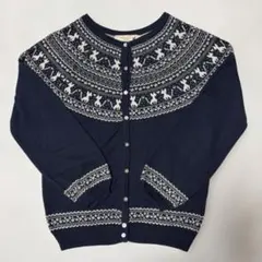 earthカーディガン　薄手　ネイビー　Mサイズ