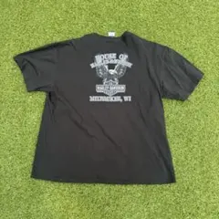 056 Harley House Eagle Black Tee 5X3L