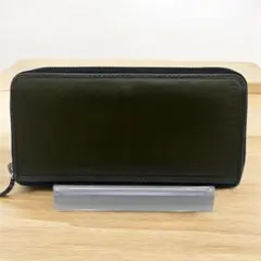 コーチ COACH 長財布 小銭入れ ラウンドファスナー レザー カーキ