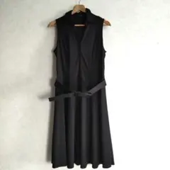 INED 　イネド　15号ノースリーブ　ロングワンピース 黒