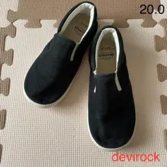 devirock　スリッポン　ブラック　20.0cm