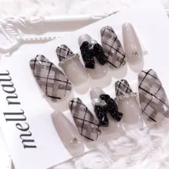 3978 ネイルチップ 量産型 ワンホン フレンチガーリー 韓国 地雷