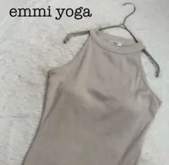 emmi yoga ノースリーブ ロンパース ボディスーツ ヨガ カップ付き