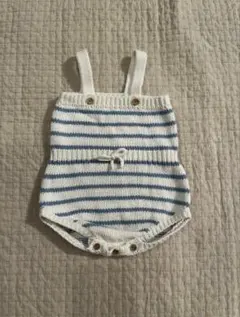 ZARA BABY ザラベビー ニットロンパース 74cm 6-9m ボーダーのサムネイル