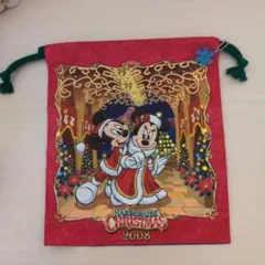 ミッキー ミニー クリスマス 巾着袋 2008