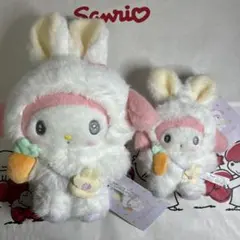 マイメロディふっくらおみみのうさぎの会ぬいぐるみとマスコットホルダーセット