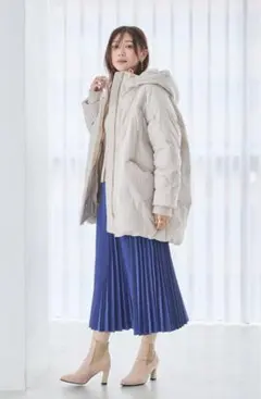 新品タグ付き　kuih クイ ストレッチフードミドルピュアダウン