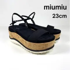 【miumiu】ミュウミュウ（23cm） プラットフォーム サンダル ミュールのサムネイル