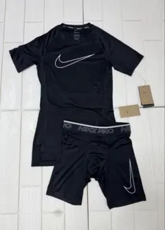 MナイキNike Pro ブラック Tシャツとショートパンツ タイツ　セット新品