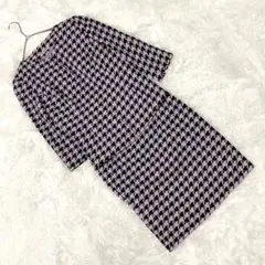 『J&R』 (M) 千鳥格子柄セットアップ ノーカラージャケット スカートスーツ