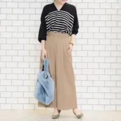 le.coeur blanc 　グレースウォームタックワイドパンツ.