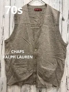 ♠️ CHAPS RALPH LAUREN 70s 赤タグ ウール　ニットベスト