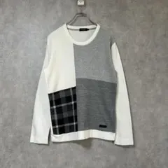 美品 ブラックレーベル BLACK LABEL 薄手 長袖 ニット M