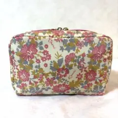 ポーチ　花柄　メイクポーチ　フラワーパターン Kaori
