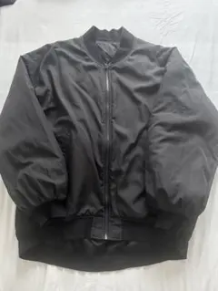 黒 ナイロン ボンバージャケット キルティング裏地　astronomy