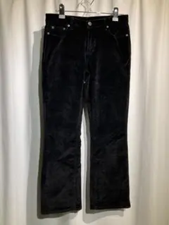 US古着 【DG2】ベロアパンツ　黒
