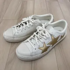 Converse ALL STAR ホワイト/ゴールド スニーカー　23.5cm
