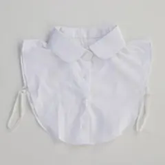 ホワイト コットン つけ襟 丸襟