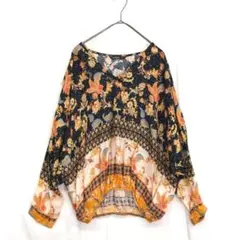 Desigual : ボタニカル柄ドルマンスリーブブラウス