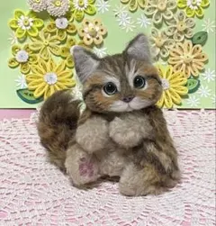 羊毛フェルト　猫のサムネイル