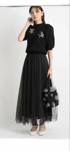 ジャスグリッティー ロング チュールスカートM