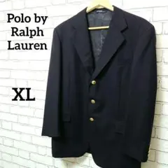 【美品】ポロラルフローレン　メンズジャケット　金ボタン　ネイビー　Ｌ~XL