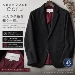 ABAHOUSE ecru グレー テーラードジャケット 46のサムネイル