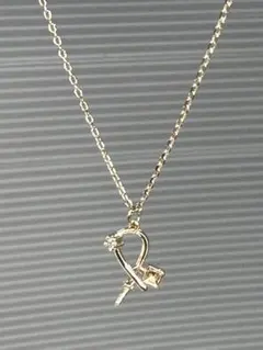 デザイン アンティーク ネックレス 濃いめ ピンク