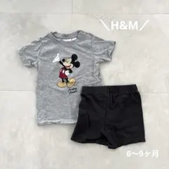 【H&M】美品 baby ミッキー　セットアップ パジャマ　6〜9ヶ月 70のサムネイル