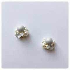 秋冬 新色 パステルビジューピアス／イヤリング