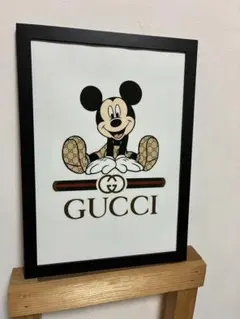 ミッキーマウス アートフレームパロディA4額付きポスター