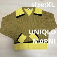 MARNI マスタード・イエロー ニットセーター XL