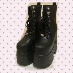 厚底ブーツ 20cmヒール ブラック コスプレ - メルカリ