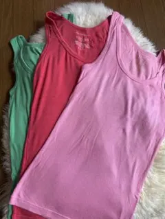 リブ編みタンクトップ3枚セット