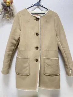 Ray BEAMS ムートンコート ベージュ