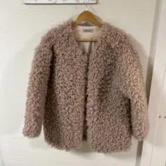 Niko and…ピンクファーコート オープンフロント