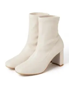 ストレッチレザーショートブーツ