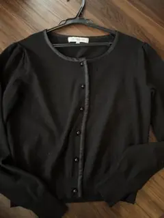 M-PREMIER 黒 長袖カーディガン 36