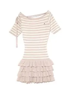 andmary Rachel knit frill mini dress - メルカリ