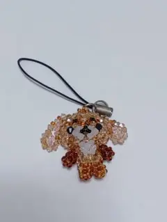 くろうさ　ビーズ　ストラップ