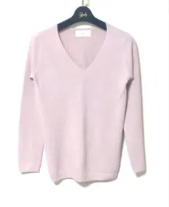 AZUL BY moussy ベーシック Vネック ニット