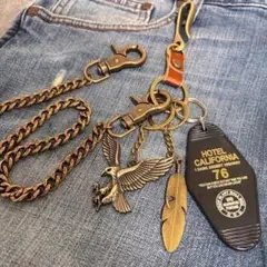 ウォレットチェーン キーホルダー セット 喜平 ストリート ゴールド プレゼント